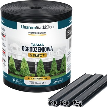 TAŚMA OGRODZENIOWA PREMIUM OSŁONA NA PANEL GRAFIT