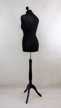 Manekin krawiecki 36 S/M czarny kpl stojak premium