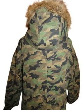 Sprana parka moro ASOS kurtka parka MILITARY STYLE ALASKA