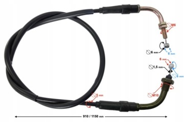 Трос дроссельной заслонки для мотоцикла Classic 125.