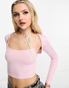 GŁADKI CROP TOP Z DŁUGIM RĘKAWEM M