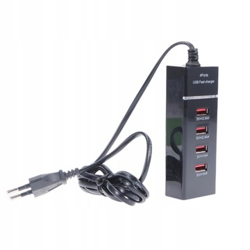 5V 2.4A 4 porty USB HUB Zasilacz Ładowarka do