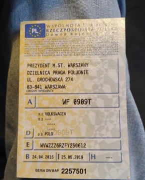 Volkswagen Polo V 2015 Volkswagen Polo 2015r, 1.2 Benzyna. Lekko uszkodzony prawy bok. Jezdzi., zdjęcie 22