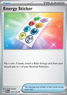 Karta Pokemon Energy Sticker (MEW 159) 159/165