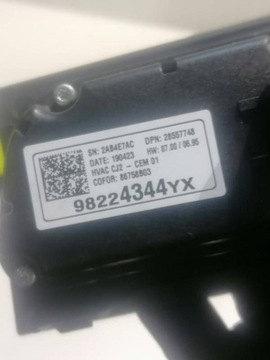 OPEL GRANDLAND X 17-24R - PANEL KLIMATIZACE VENTILACE 98224344YX