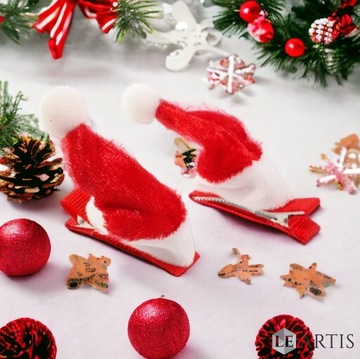 Шапка Деда Мороза Заколки для волос