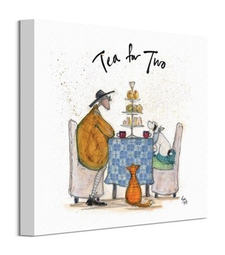 Tea for Two II - obraz na płótnie 30x30 cm