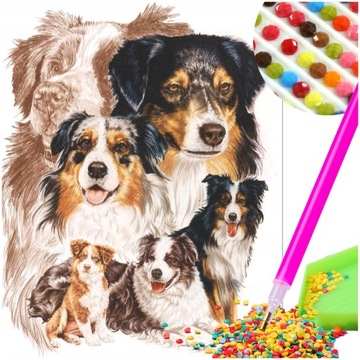 Diamond Painting PIESEK Wyklejanka Diamentowa 5D DIAMOND PAINTING ZESTAW