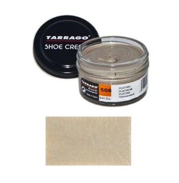 Metaliczny krem do butów -TARRAGO Shoe Cream Metallic 50ml 506 PLATINUM