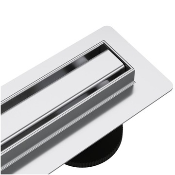 ODPŁYW LINIOWY WĄSKI DWUSTRONNY INOX SREBRNY SLIM PRYSZNICOWY CHROM 70 cm