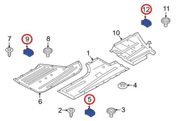 SPONKA NA ŠROUB 5 PODBĚHU NÁRAZNÍKU KRYTŮ BMW 3 4 7 I3 I8 MINI 07147311312