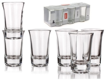 KOMPLET KIELISZKÓW KIELISZKI DO WÓDKI LIKERU NALEWKI SHOTY 40 ML 6 SZT