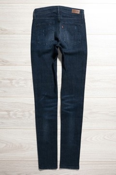 LEVIS DEMI CURVE SPODNIE JEANSY SKINNY ŁATY 27/32