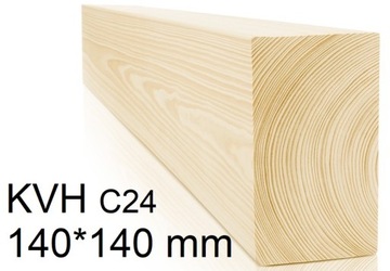 KVH 140x140 mm. Drewno konstrukcyjne C24, 5,00 m