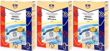 K&M FB02 BOSCH MICRO Мешки для пылесоса 4 шт + синтетический фильтр тип G