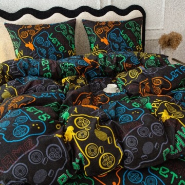 Двуспальное постельное белье 140x200 + наволочка 70x80 комплект постельного белья игровой блокнот рисунок