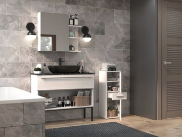 ПОЛКА ДЛЯ ВАННОЙ КОМНАТЫ ПОЛКА ДЛЯ ШКАФА СТОЙКА ДЛЯ ЯЩИКА 30см МАТОВЫЙ БЕЛЫЙ