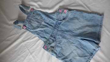 DENIM KRÓTKIE SPODENKI OGRODNICZKI JEANSOWE 140