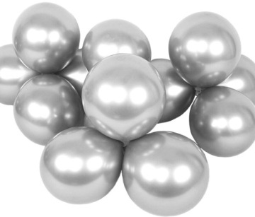 ШАРЫ СЕРЕБРЯНЫЕ ХРОМОВЫЕ ГЛЯНЦЕВЫЕ 12СМ-50 ШТ-2128