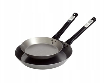 Patelnia cygańska stalowa polska 20+26 cm kpl 2 szt PATELNIE zestaw komplet
