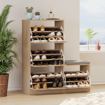 Szafka na buty z 4 klapami, wywrotka na buty, wymiary: B107/H119/T35