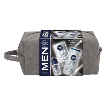 NIVEA MEN SILVER CONTROL Zestaw prezentowy kosmetyków męskich z kosmetyczką