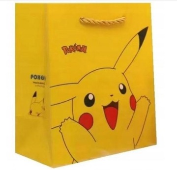 Pokemon Torba Papierowa Prezentowa Pikachu Żółta Piękna Na Prezent Dziecko