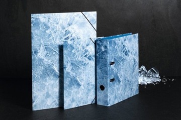 Папка картонная А4 на резинках, лед