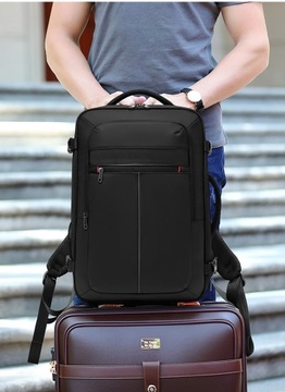 Рюкзак Poso PS-663 для ноутбука 17,3 USB, ручная кладь в самолет, 3 отделения