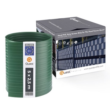 Listwa panelowa, taśma ogrodzeniowa Quest 1200 g/m2, 19cm Zielona,5x2,525m