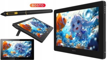 Профессиональный графический планшет BOSTO BT-16UHD с пером 16384 st, 15,6 дюйма, 4K