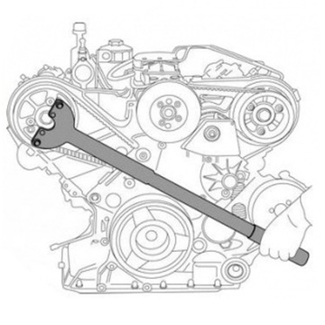 КЛЮЧ ДЛЯ БЛОКИРОВКИ ШКИВА ВАЛА VW AUDI 1.4, 1.6 2.0 16V