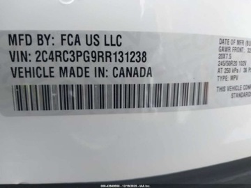 Chrysler Pacifica II 2024 Chrysler Pacifica 3.6 V6 287 KM, 4x4, Pinnacle, drobna szkoda, od ubezpiec, zdjęcie 15