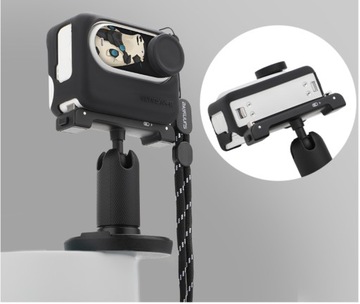 Силиконовый чехол Sunnylife с ремешком для Insta360 GO 3 — белый