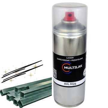 Lakier farba w sprayu do aluminium RAL 6028 Półmat