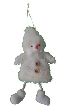 ZAWIESZKA MASKOTKA BAŁWANEK 15 cm KOŻUSZEK BIAŁY