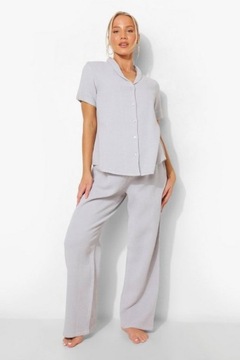 BOOHOO_SPODNIE MATERIAŁOWE SZEROKIE NOGAWKIBZZ0065