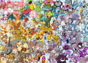 Puzzle 1000 elementów. Challenge Pokemon