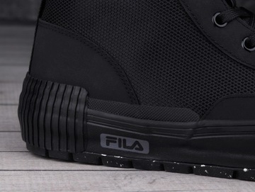 Buty, trampki damskie Fila CITYBLOCK high wmn Black Ocieplane