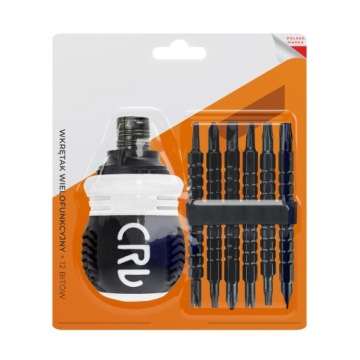 ОТВЕРТКА С ТРЕЩОТКОЙ для ручного ремонта, 12 бит, двусторонняя отвертка