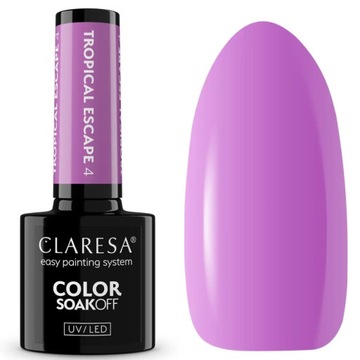 Claresa Lakier Hybrydowy Do Paznokci Tropical Escape 4 Fiolet Orchidea 5g