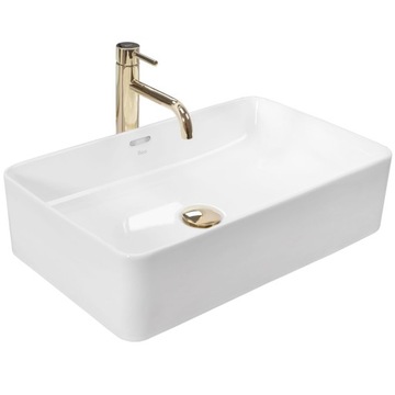 Umywalka BERTA 55 biała ceramiczna nablatowa REA