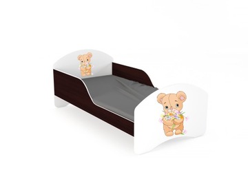 Детская кровать LEO2 160х70 белый и венге