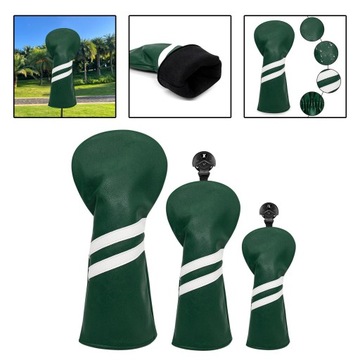 3 деревянных чехла для головы для гольфа. Чехол для головы клюшки для гольфа.