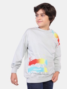 Bluza chłopięca dresowa bawełniana pistacjowy 152