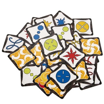Jungle Board Game Party Cards Brown Wood Token