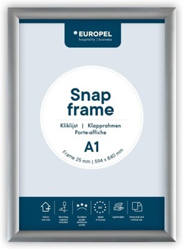 RAMKA ZATRZASKOWA ŚCIENNA EUROPEL A1 25MM !USZKODZONA!