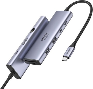 UGREEN 9w1 – hub USB-C z HDMI 4K@60Hz, Ethernet, PD 100W, SD i USB 3.0