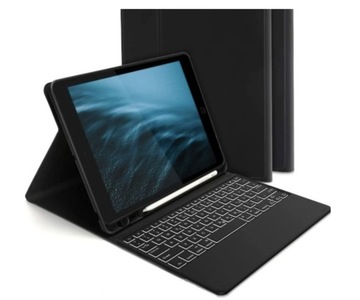 ETUI do SAMSUNG GALAXY TAB S7 Z KALWIATURĄ CZARNE QWERTZ NIEMIECKA KLAWIATU