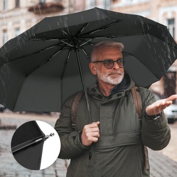 Składany parasol Odporny na burzę Krótki uchwyt Parasol automatyczny wiatroszczelny